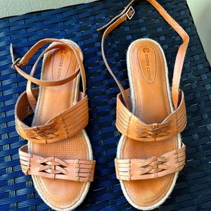 Corso Como Brown Sandals with Ankle Buckle Size 9